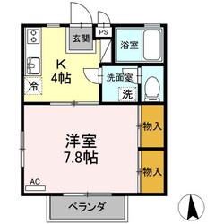 コンフォート城見（Ｄ）の物件間取画像